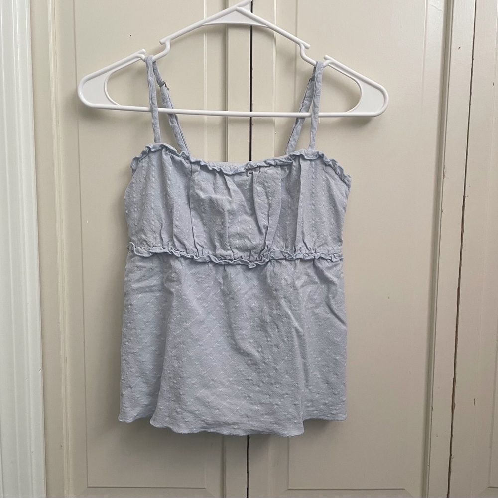 Kirious Los Angeles Blue Smocked Top Blouse